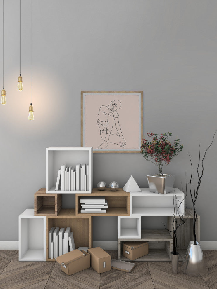 "Feeling Tired" Framed Painting Print, 32x32