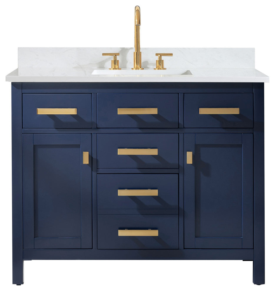 Valentino 42" Single Vanity, Blue