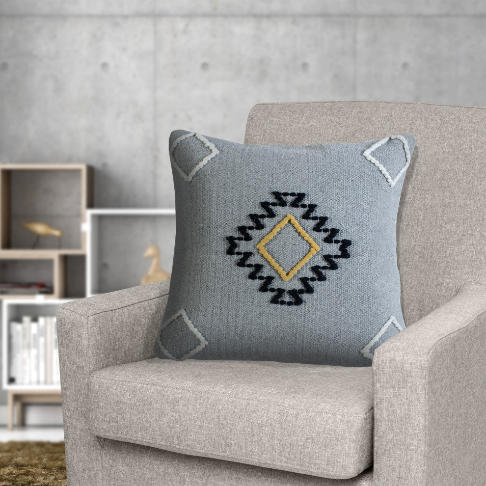 Scandinavian Diamond Motif Throw Pillow