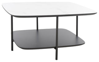 Safavieh Anzia Coffee Table, White Marble/Black