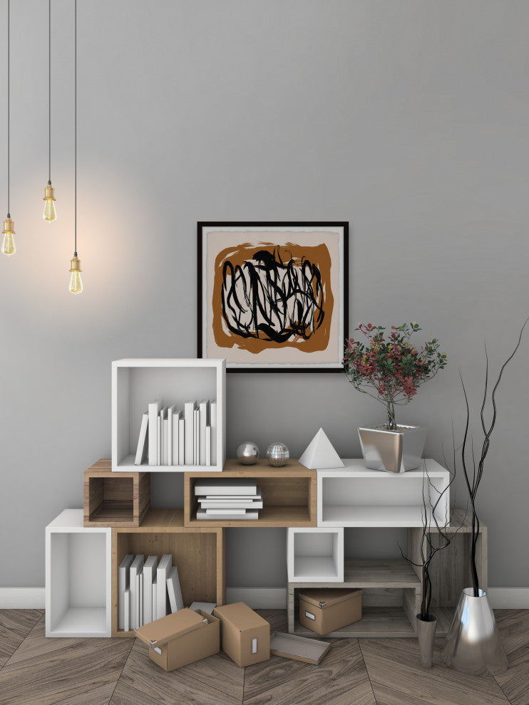 "Lonely Dimension" Framed Painting Print, 12x12