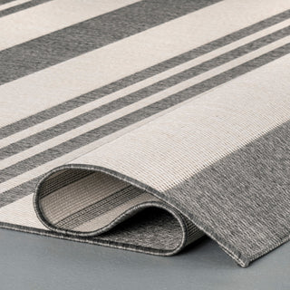 Nuloom Striped Contemporary Area Rug, Light Grey 5'3"x7'6"