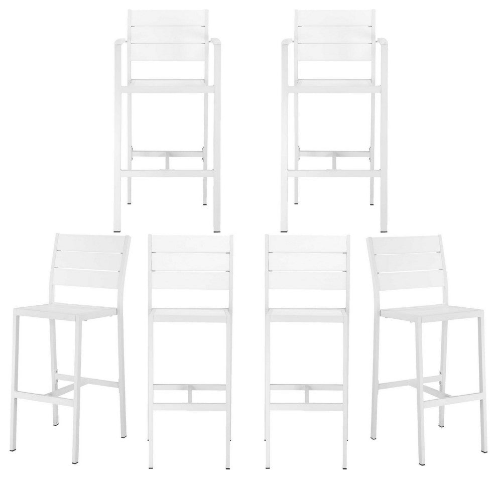 Benzara BM287735 Kylo 18" 6 Piece Bar Height Armchairs and Side Chairs