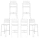 Benzara BM287735 Kylo 18" 6 Piece Bar Height Armchairs and Side Chairs