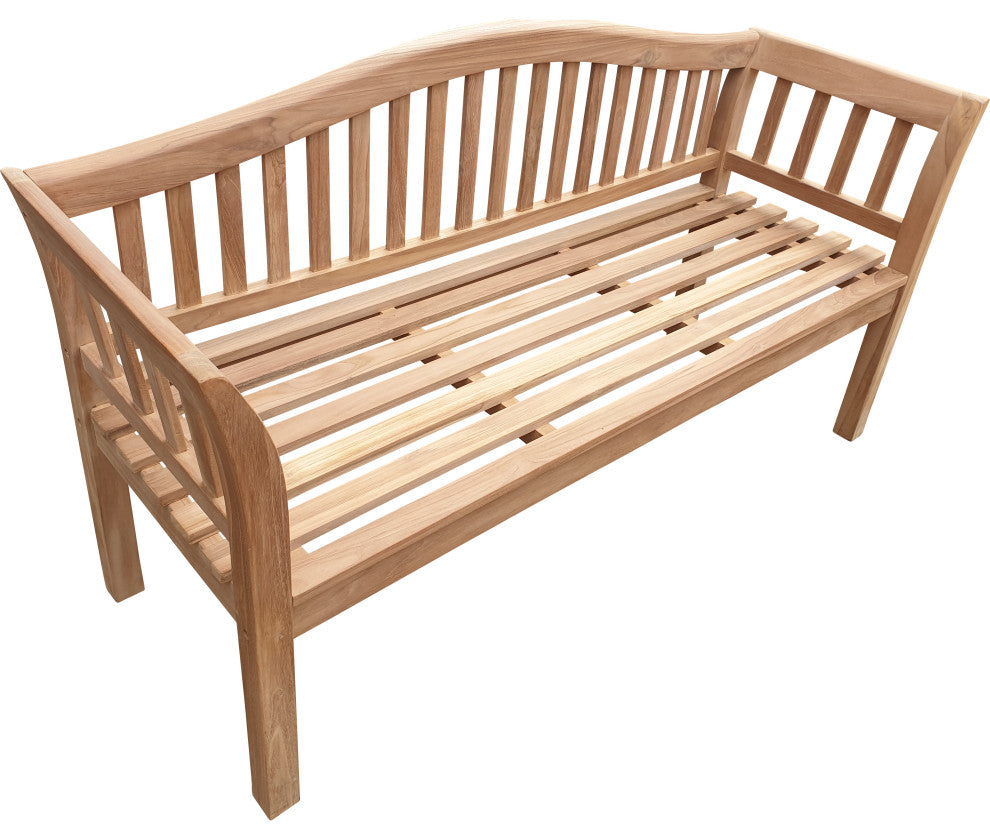 Teak Wood Oklahoma Outdoor Patio Bench, 5'