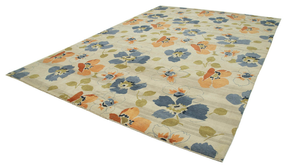 Rug N Carpet - Handmade Oriental 10' 0" x 14' 4" Soft Oushak Area Rug