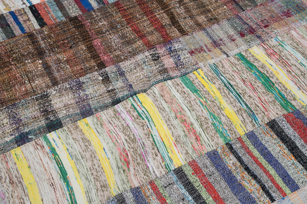 Rug N Carpet - Handmade Anatolian 6' 7'' x 10' 1'' Unique Patchwork Kilim Rug