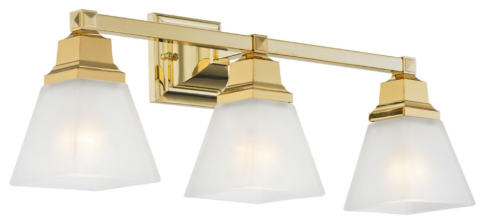 Mission Bath Light, Polished Brass