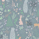 Gray & Red Spring Forest Pals Peel & Stick Wallpaper