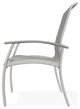 Belle Isle Sling Outdoor Dining Chair, Alloy/Warm Gray