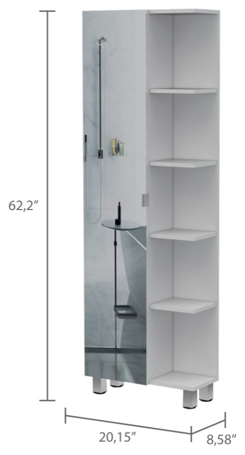 Gewnee  Corner Linen Cabinet