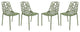 LeisureMod DC23G4 Modern Devon Aluminum Chair, Set of 4