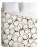 Deny Designs Rachael Taylor Circles White Black Duvet Cover - Lightweight