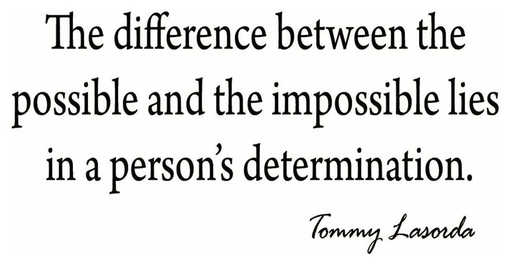 VWAQ Tommy Lasorda Wall Quote Baseball Sports, Inspirational Vinyl Sayings