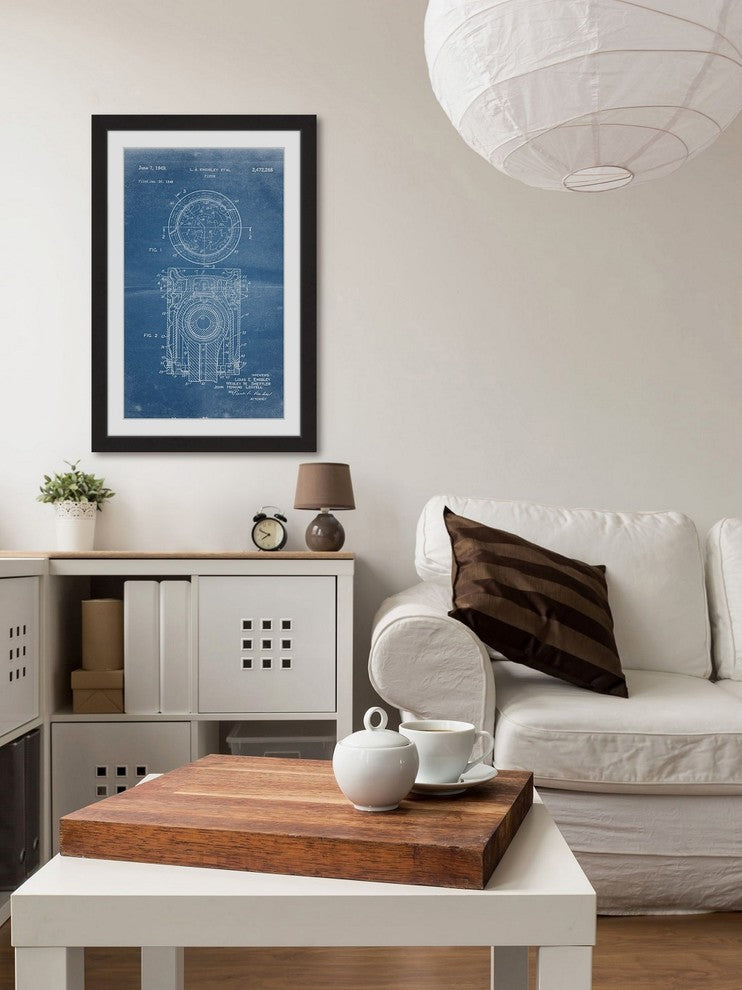 "Piston 1949 Blueprint" Framed Painting Print