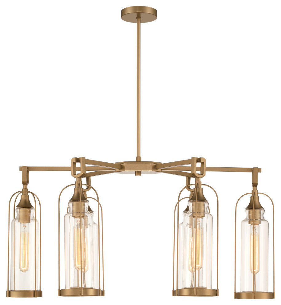 35" 6-Light Outdoor Oval Chandelier