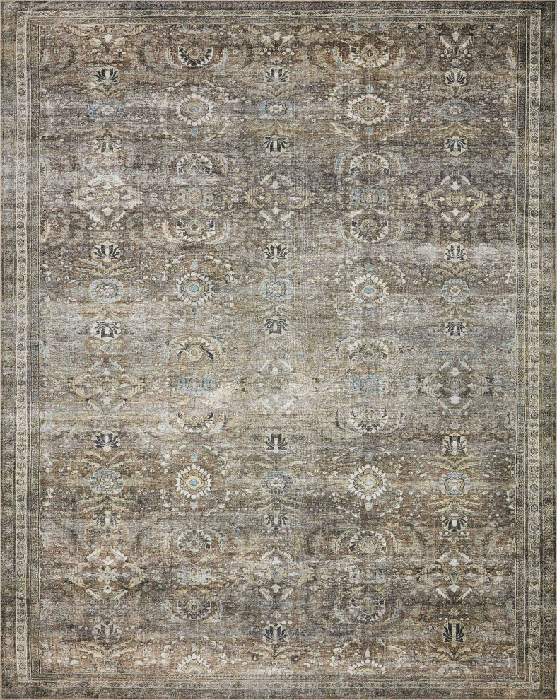 Layla Lay-13 Antique/Moss Printed Area Rug by Loloi II, 7'6