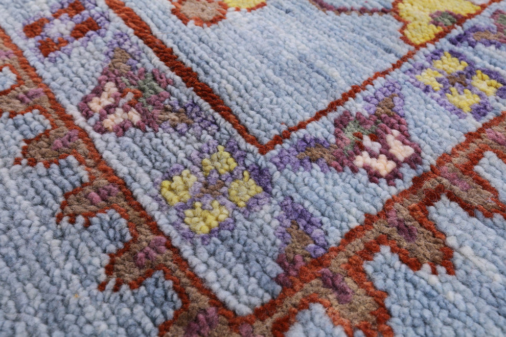 Hand Knotted Turkish Oushak Wool Rug 9' 3" X 11' 11" - Q13581