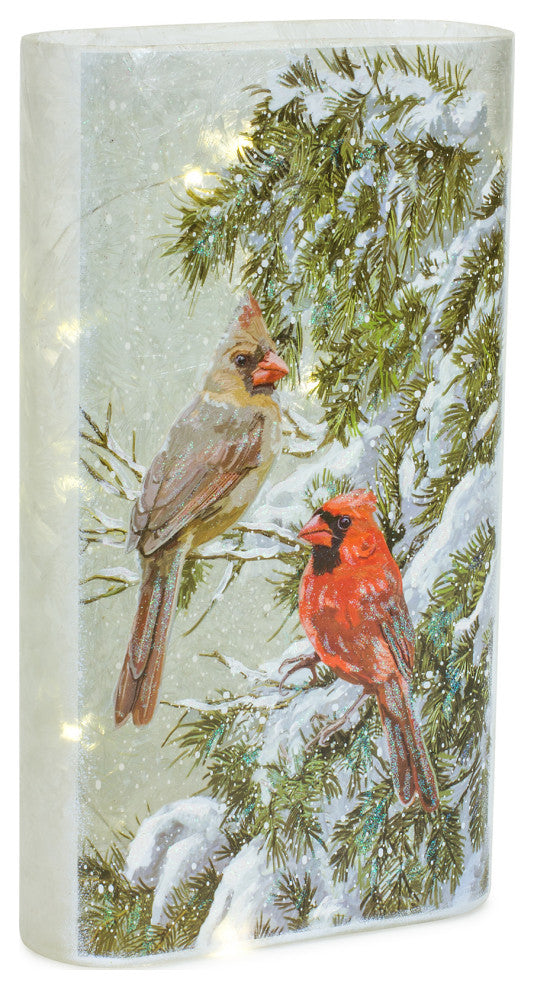 LED Cardinal Pine Luminary, 2-Piece Set