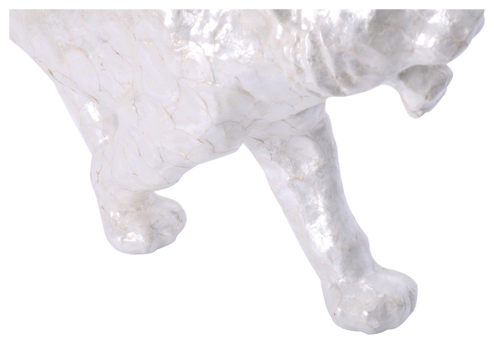 Contemporary Bengal Tiger Statue - White
