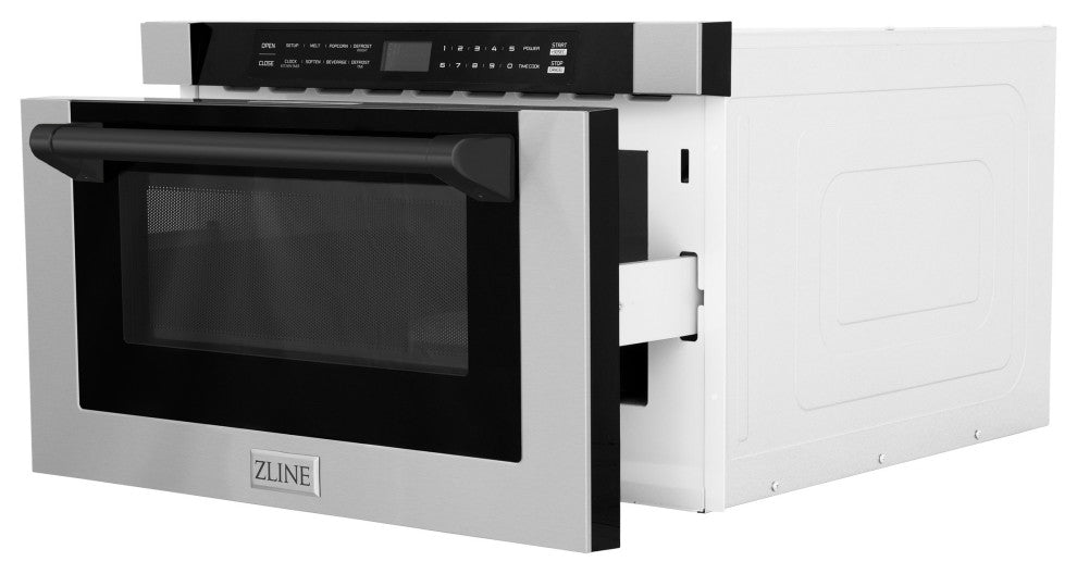 ZLINE Microwave Drawer s, Stainless and Matte Black MWDZ-1-H-30-MB