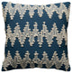 Blue Shaggy Chevron Cotton Cord Throw Pillow