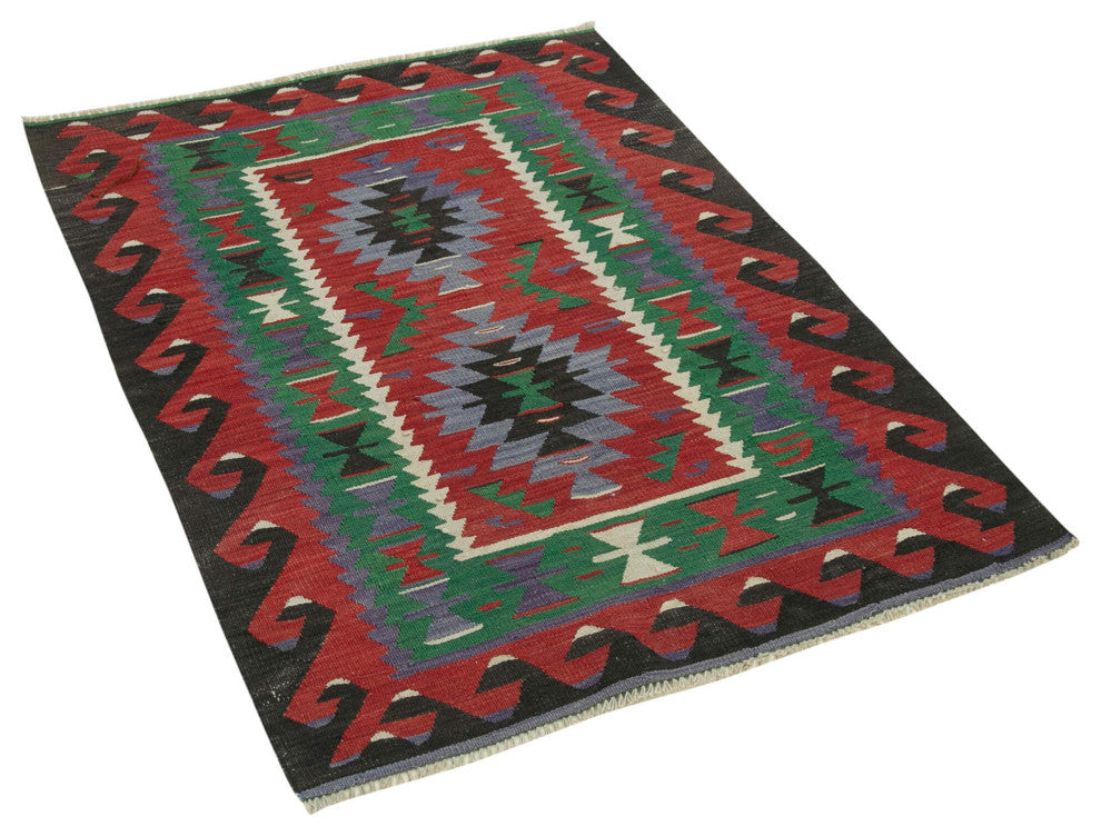 Rug N Carpet - Handmade Oriental 2' 11'' x 4' 0'' Contemporary Kilim Rug