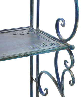 Safavieh Tyrique 4 Tier Shelf Unit, Mossy Blue