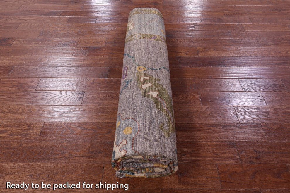 Turkish Oushak Hand-Knotted Wool Rug 9' 1" X 12' 0" - Q12400