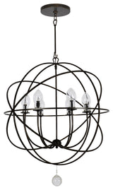 CRYSTORAMA SOL-9328-EB Outdoor 6 Light Bronze Sphere Chandelier