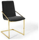 Pitch Performance Velvet Dining Armchair Gold Black