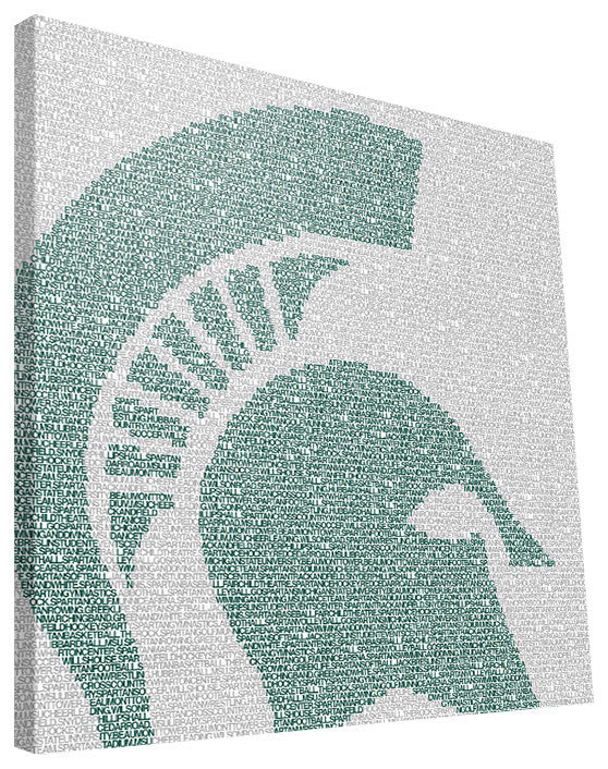 MCS Spartans Typo Canvas Print, 16"x16"
