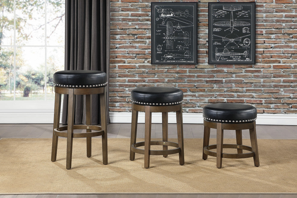 Josie 18" Round Swivel Stool, set of 2