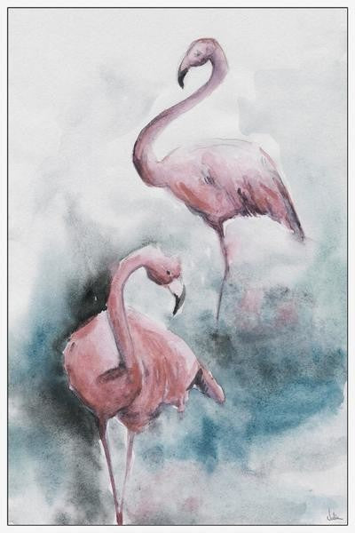 "Double Trouble" Floater Framed Painting Print on Canvas, 12"x18"