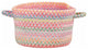 Baby's Breath Braided Basket, Pink, 20"x20"x12"