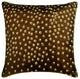 Sequins Embellished Brown Faux Leather & Suede 24"x24" Pillow Cover, Awestruck