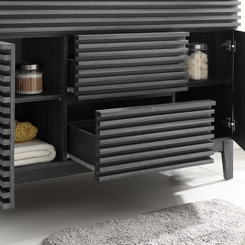 Render 48" Single Bathroom Vanity Cabinet, Charcoal