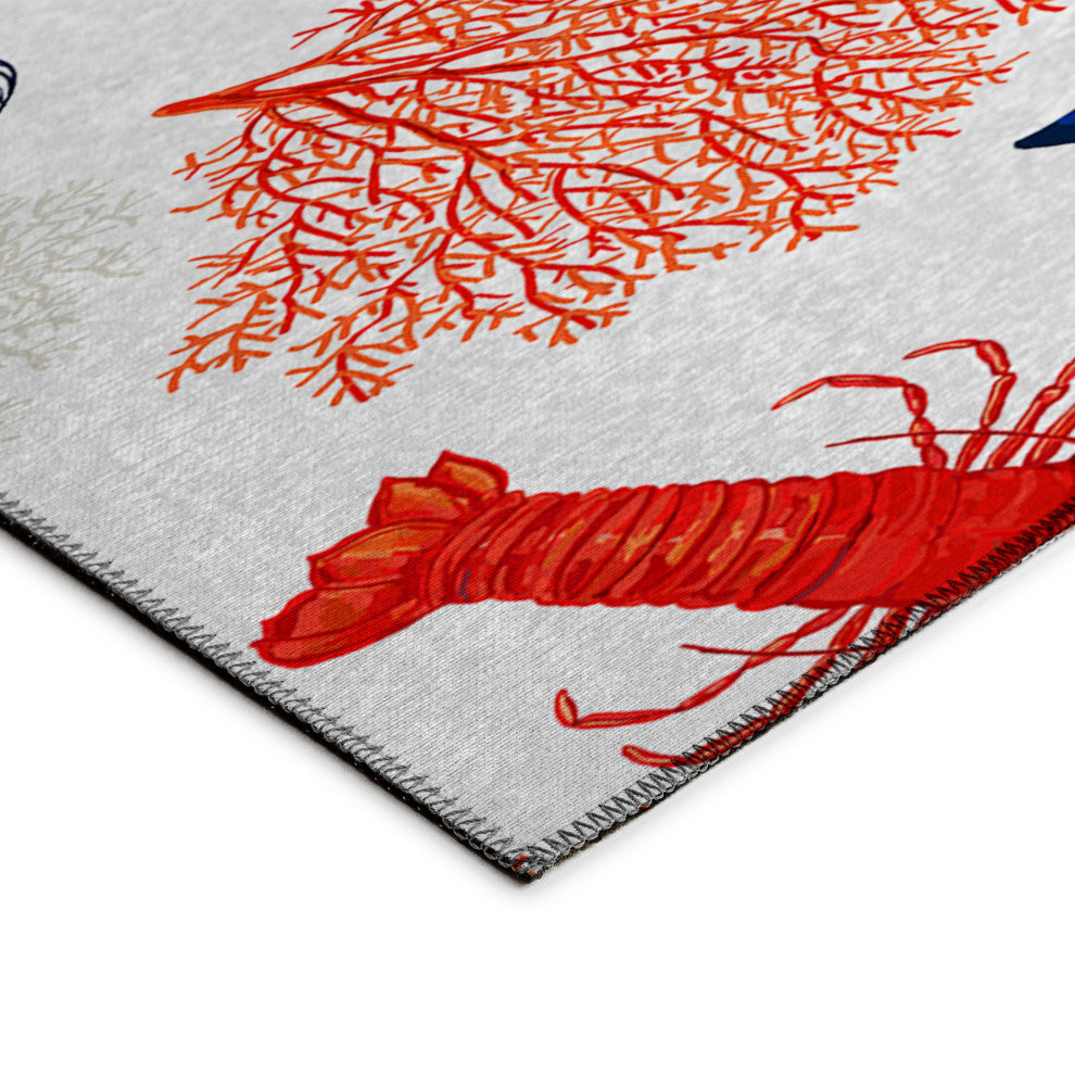 Indoor/Outdoor Harbor HA4 Ivory Machine Washable 5' x 7'6" Rug