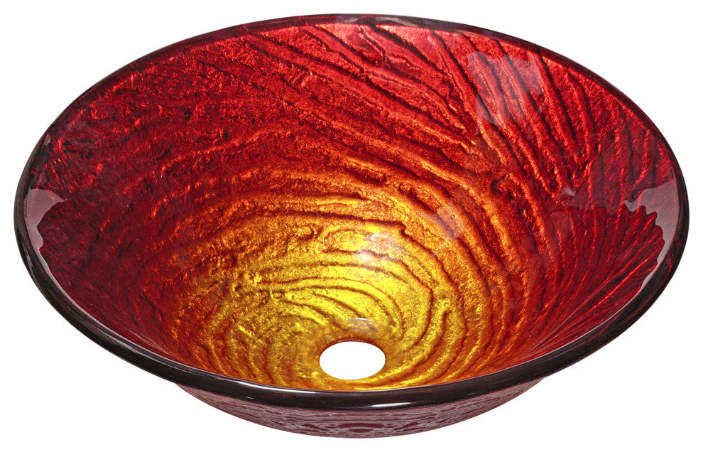 Novatto Misto Glass Vessel Sink with Drain and Mounting Ring, NOHP-G028, Oil Rubbed Bronze