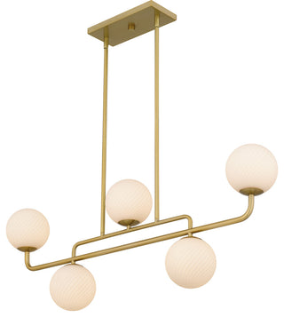 Quoizel RGS540 Regis 5 Light 40"W Linear Chandelier - Brushed Gold