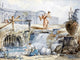 Laundress Woman With A Basket H. Robert Tile Mural Backsplash, 6"x8", Matte