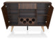 Gayle Mid-Century Modern Dining Buffet, Dark Walnut