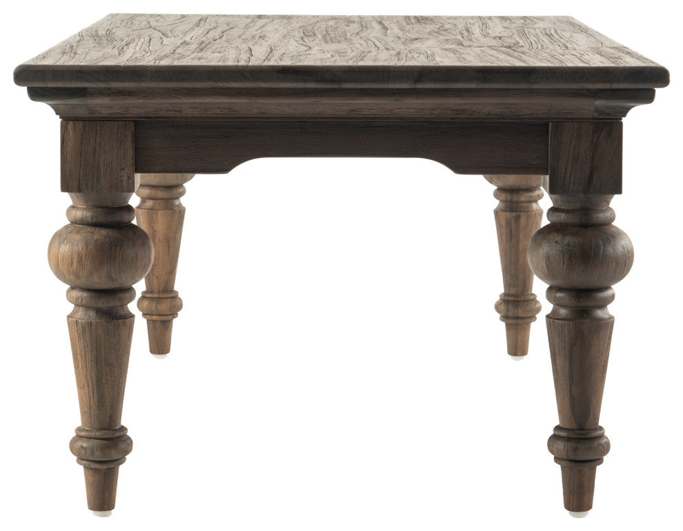 47" Vintage Gray Brown Rectangular Coffee Table