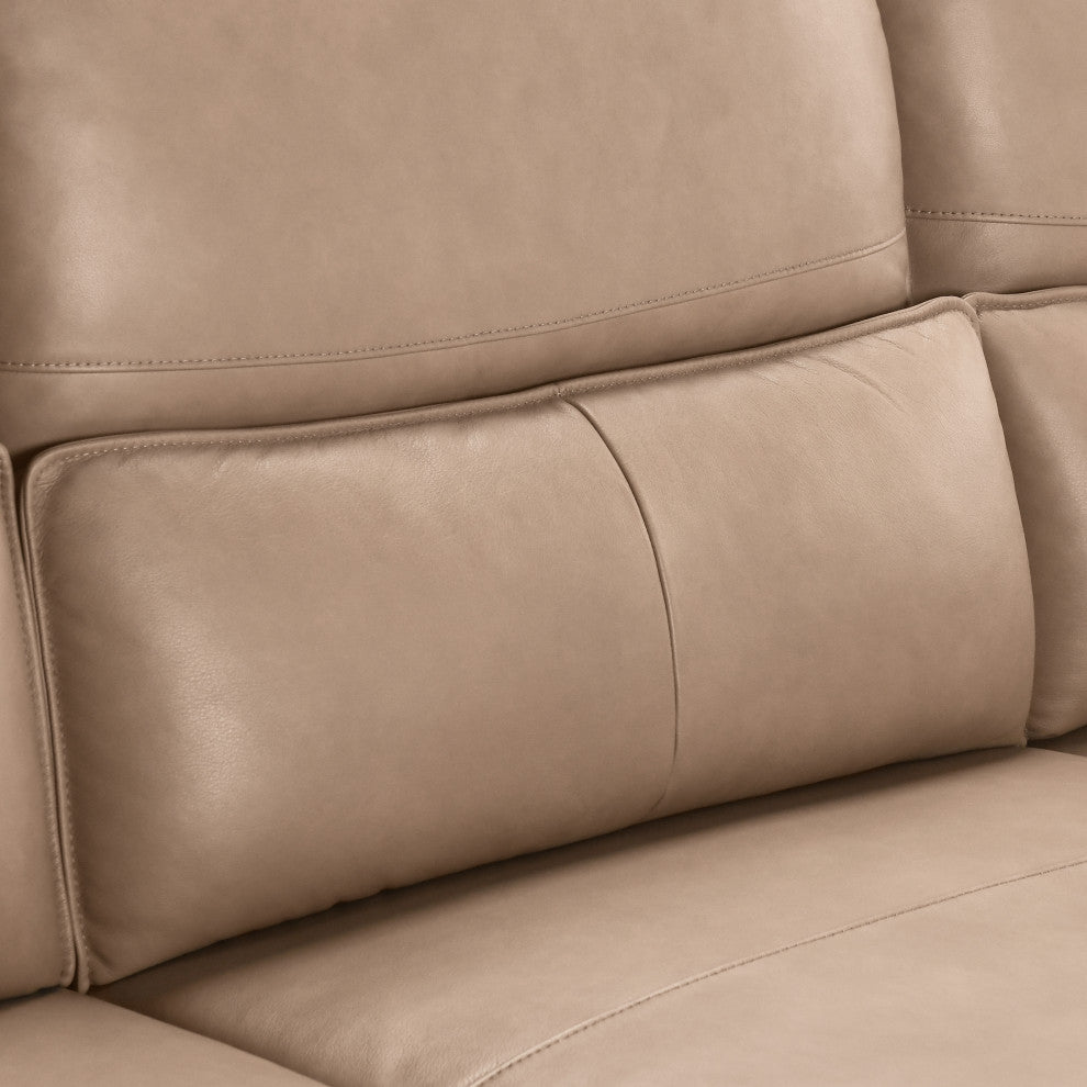 Branford Leather Power Recliner Sectional Sofa by Kosas Home