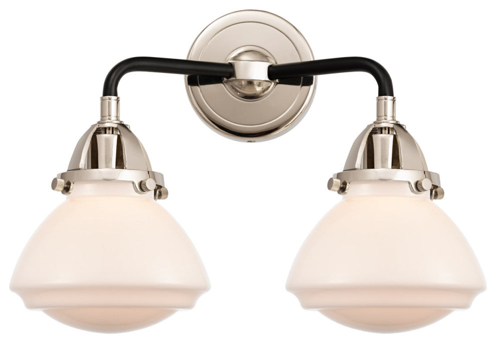 Innovations 288-2W-BPN-G321 2-Light Bath Vanity Light, Black Polished Nickel