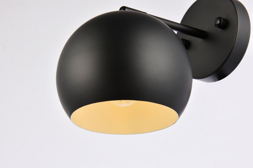 Oscar 1-Light Black Wall Sconce