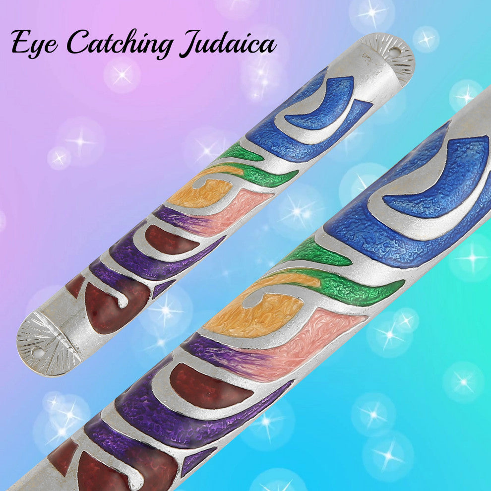 Matashi Hand Painted Enamel 6'' Mezuzah