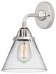 Large Cone Sconce, Polished Chrome, Clear, Clear