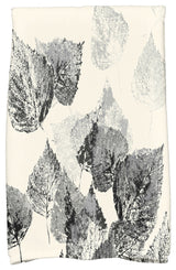 Fall Memories Floral Print Hand Towel, Black