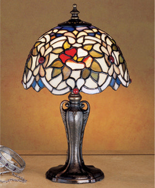 Meyda Lighting 30313 13" High Renaissance Rose Mini Lamp